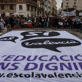 Imagen de archivo de una manifestación en favor del valenciano.
