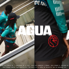 Una de les imatges publicitàries de la primera cursa antiracista de Barcelona organitzada per Top Manta.