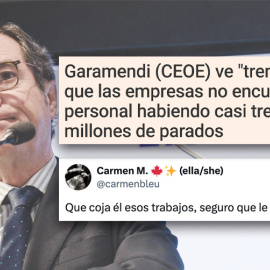 El presidente de la CEOE, Antonio Garamendi, en una imagen de archivo.
