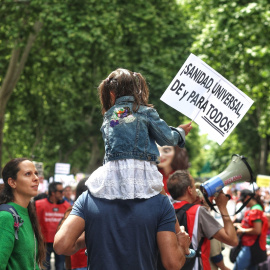 Manifestación para defender la sanidad pública en la Comunidad de Madrid.
