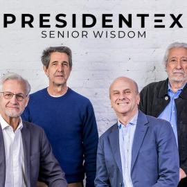 Agustín Medina, Pco González, Fernando Herrero y Juan Ramón Plana, los sénior de 'Presidentex'
