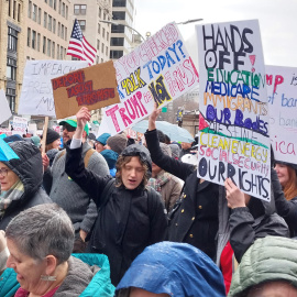 Manifestaciones en varias ciudades de EEUU contra las políticas de Trump.