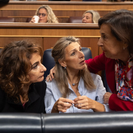 Montero, Díaz y Robles en el Congreso. Imagen de archivo.