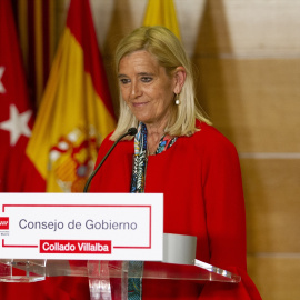 Imagen de archivo de la alcaldesa de Collado-Villalba, Mariola Vargas, en el Ayuntamiento, a 15 de marzo de 2023.
