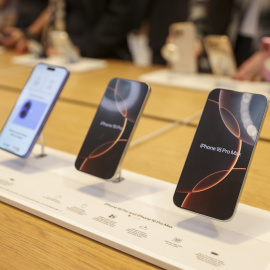 Varios modelos de moviles iPhone, de la empresa Apple.