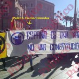 Imagen de una manifestación de 'Lo Nuestro' publicada en el Facebook del líder neonazi Pedro Santiago Escobar Honrubia el 13 de enero de 2020.