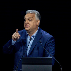 Imagen de archivo del primer ministro de Hungría, Viktor Orban, durante la cumbre ‘Patriots’, en Hotel Marriott Auditorium, a 8 de febrero de 2025, en Madrid (España).