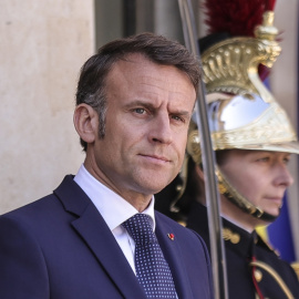 Emmanuel Macron, presidente del Barcelona, este jueves en París.