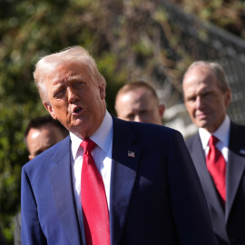 Donald Trump en la Casa Blanca este miércoles.