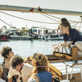 Carla Simón al rodatge de 'Romería'