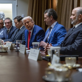 Donald Trump, en una reunión de su Gabinete este jueves en Washington.