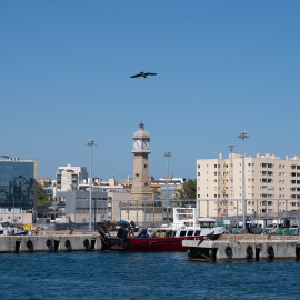 Vista del puerto de Barcelona.