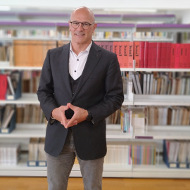 Raül Romeva, a la seu de la Fundació Irla.