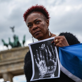 Protesta de sudaneses en Berlín.