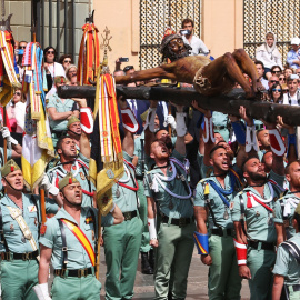 SEMANA SANTA MÁLAGA 16.TRASLADO CRISTO DE MENA POR LOS LEGIONARIOS. FOTO/ÁLEX ZEAFoto de archivoFirma: Europa Press