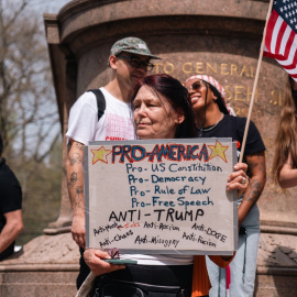 Protesta contra Trump el pasado 19 de abril de 2025 en Nueva York.