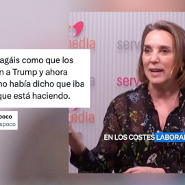 Respuestas a Cuca Gamarra en las redes.