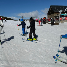 Esquiadors a Port Ainé (Pallars Sobirà) aquesta Setmana Santa.