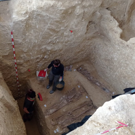 Trabajos en la fosa de San Fernando.