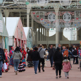 Un carrer de la Fira d'Abril de Barcelona, situada al Parc del Fòrum