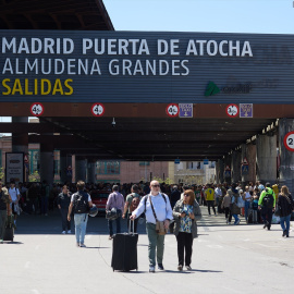 La estación de Atocha, tras el apagón.