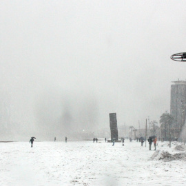 La nevada del 8 de març del 2010 a Barcelona.