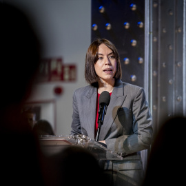 Imagen de archivo de la ministra de Ciencia, Innovación y Universidades, Diana Morant, en el Espacio Fundación Telefónica, a 24 de abril de 2025, en Madrid.