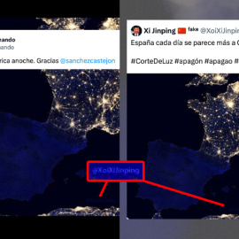 La foto del tuit de Rafael Hernando, con la marca de agua de @XoiXiJinping.