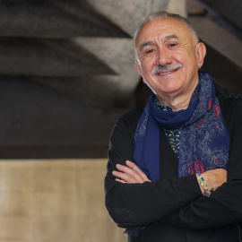 El secretario general de UGT, Pepe Álvarez, tras la entrevista con 'Público'.