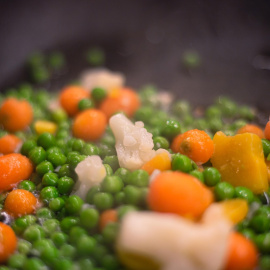 Receta de guisantes con verduras