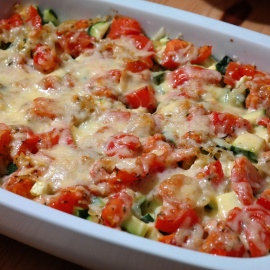 Receta de cazuela de verduras y queso.