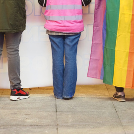 Imagen de archivo de una concentración contra una agresión homófoba en Valladolid, a 13 de enero de 2022.