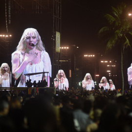 Lady Gaga durante su concierto en la playa de Copacabana, Río de Janeiro (Brasil), a 3 de mayo de 2025.