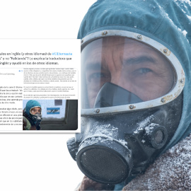 Imagen de 'El Eternauta' junto al tuit que explica la traducción de la serie.