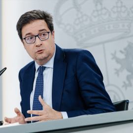 El ministro para la Transformación Digital y de la Función Pública, Óscar López, durante una rueda de prensa posterior a la reunión del Consejo de Ministros.