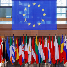 Banderas europeas en el Parlamento Europeo, en Estrasburgo. REUTERS/Julien Warnand/Pool