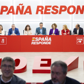 Pedro Sánchez preside la Comisión Ejecutiva Federal del PSOE celebrada este lunes 12 de mayo en Ferraz.