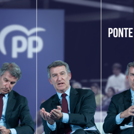 Fotomontaje con imágenes del líder del Partido Popular, Alberto Núñez Feijóo.