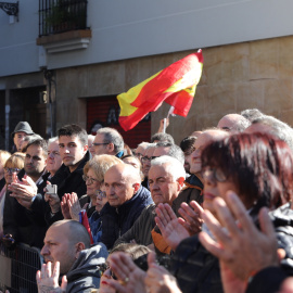 Imagen de archivo de una bandera española en el acto convocado por la plataforma España Ciudadana en Altsasu en 2018.