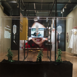 Segona sala de l'exposició 'Punts de fuga' al Palau Robert.