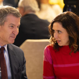 El presidente del Partido Popular, Alberto Núñez Feijóo y la presidenta de la Comunidad de Madrid, Isabel Díaz Ayuso.