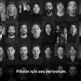 Anuncio emitido en la televisión de Bélgica antes de Eurovisión en apoyo al pueblo palestino.