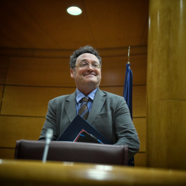 Imagen de archivo del Fiscal General del Estado, Álvaro García Ortiz, durante su comparecencia en la Comisión de Justicia, en el Senado, a 18 de febrero de 2025.