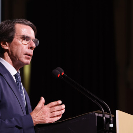 El expresidente del Gobierno español José María Aznar participa en el 'Foro libertad y democracia' celebrado este miércoles en el Ateneo de Madrid.