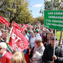 Manifestación en defensa de la sanidad pública en Sevilla. A 05 de abril de 2025, en Sevilla.