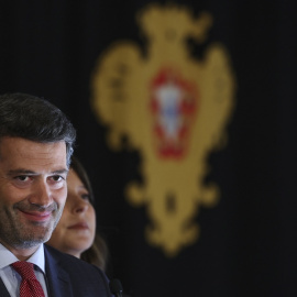 Andre Ventura, líder de Chega, en Lisboa. Imagen de archivo.