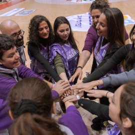 Imagen de las jugadoras del equipo, en Girona (2024).
