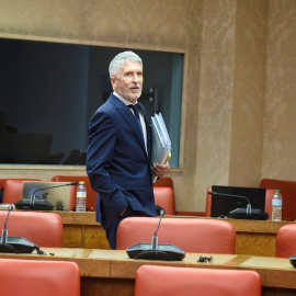 El ministro del Interior, Fernando Grande-Marlaska, durante su comparecencia en la Comisión Mixta de Seguridad Nacional, en el Congreso de los Diputados, a 26 de mayo de 2025