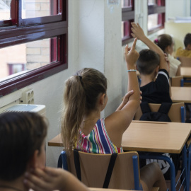 Estudiantado de un colegio de Sevilla, a 12 de septiembre de 2022.