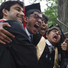 Ceremonia de graduación, la 374ª de su historia, este jueves 29 de mayo en la localidade Cambridge (Massachusetts).